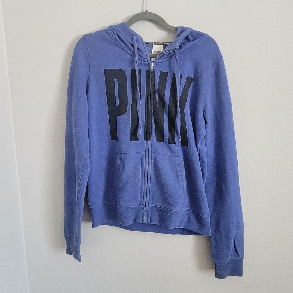 Victoria's Secret Pink Zip up Hoodie in Violet Blue